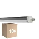 Lot 10x Ledvance Étanche Réglette Imperméable FLEX Câblage Traversant PC 34W 5600lm - 840 Blanc Froid | 120cm -Équivalent 2x36W